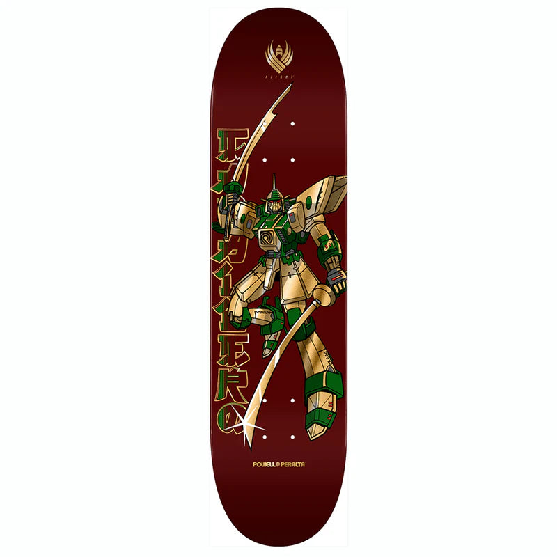 Powell Peralta Cab Gundam flight deck Maroon w gold foil 8.25