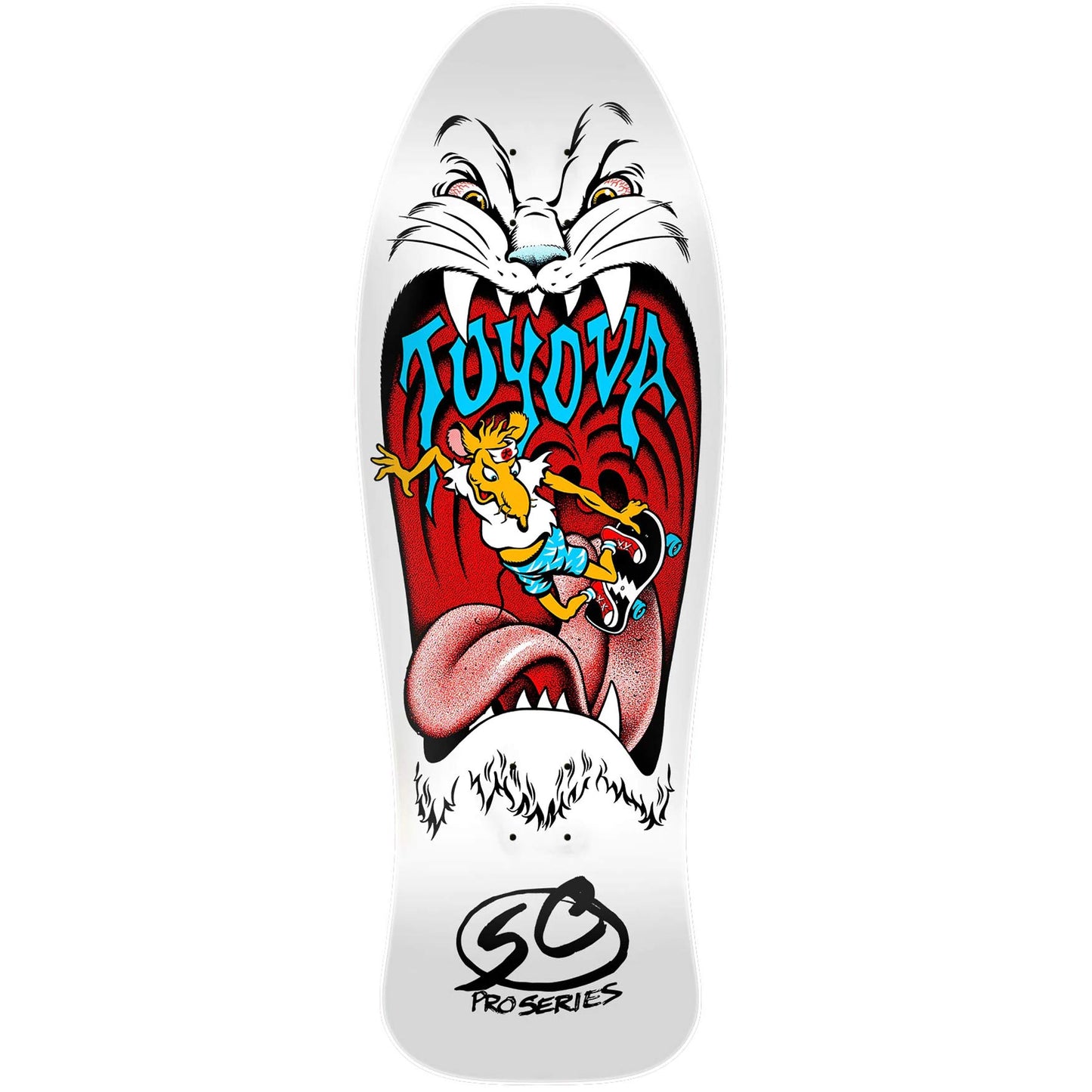 Santa Cruz Toyoda reissue shaped deck 31.9in X 10.4in. Wite
