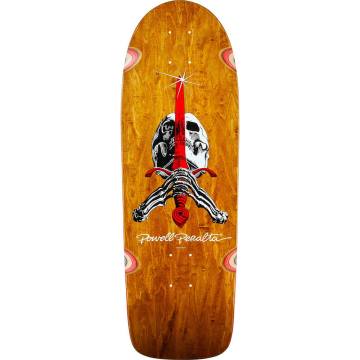 Powell Peralta Rodriguez OG Skull and Sword snub nose deck '11' 10 Brown stain