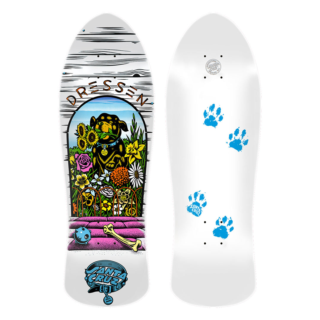 Santa Cruz reissue deck Dressen Pup 9.5X29.44in.