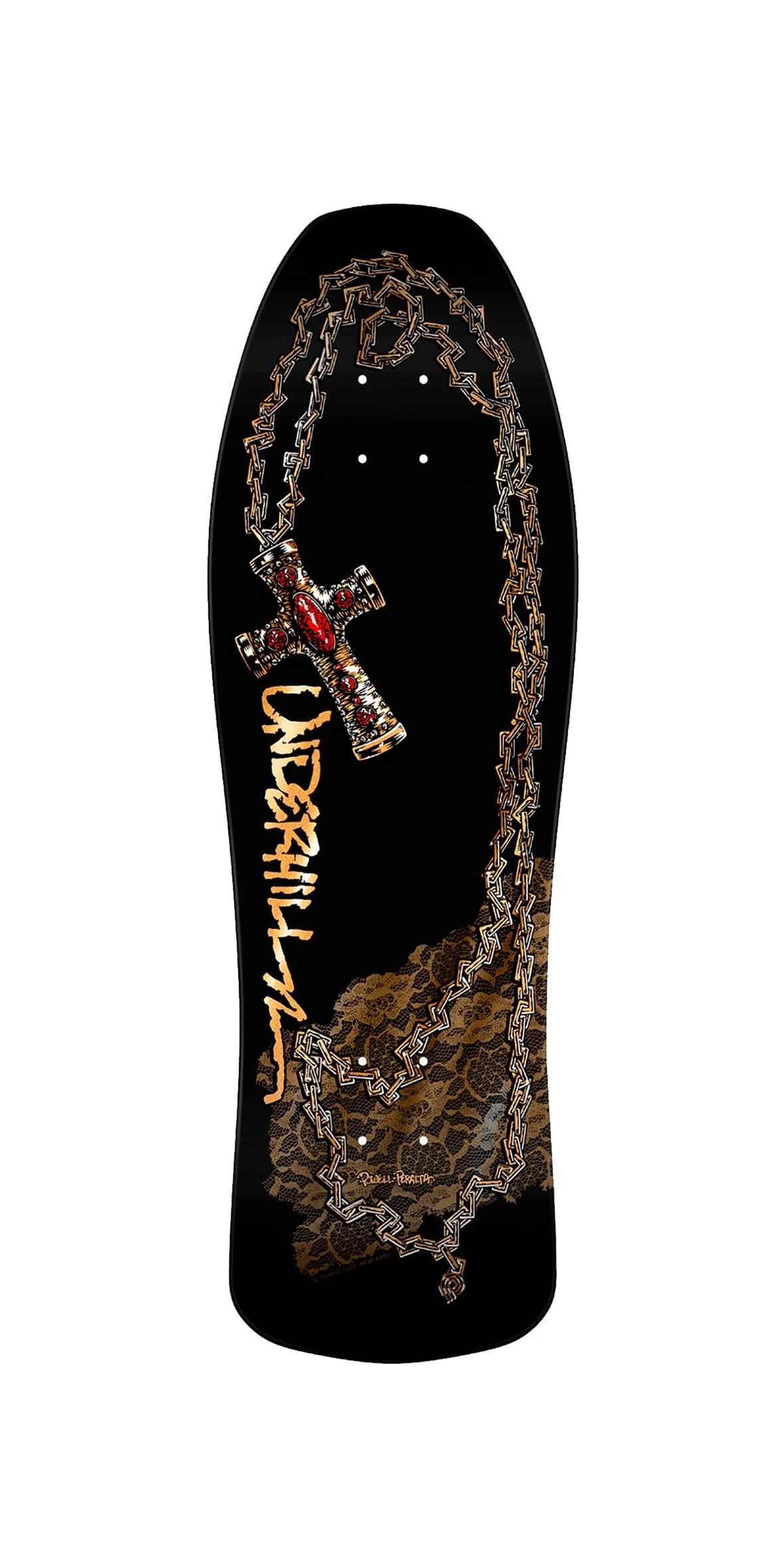 Powell Peralta reissue deck Ray Underhill Cross Black/Gold foil 10in.