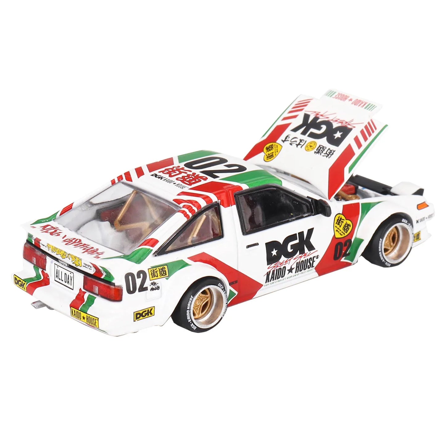 DGK X Kaido House V1 Toyota AE86 Sprinter Trueno Mini GT Raceway diecast model