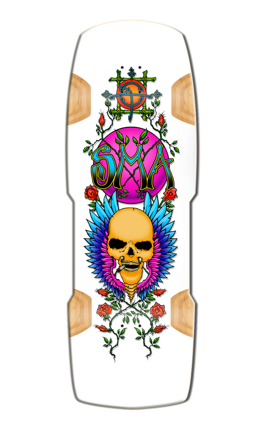 SMA Wes Humpston Fly Skull deck Ltd Edition 43/100 in white dip