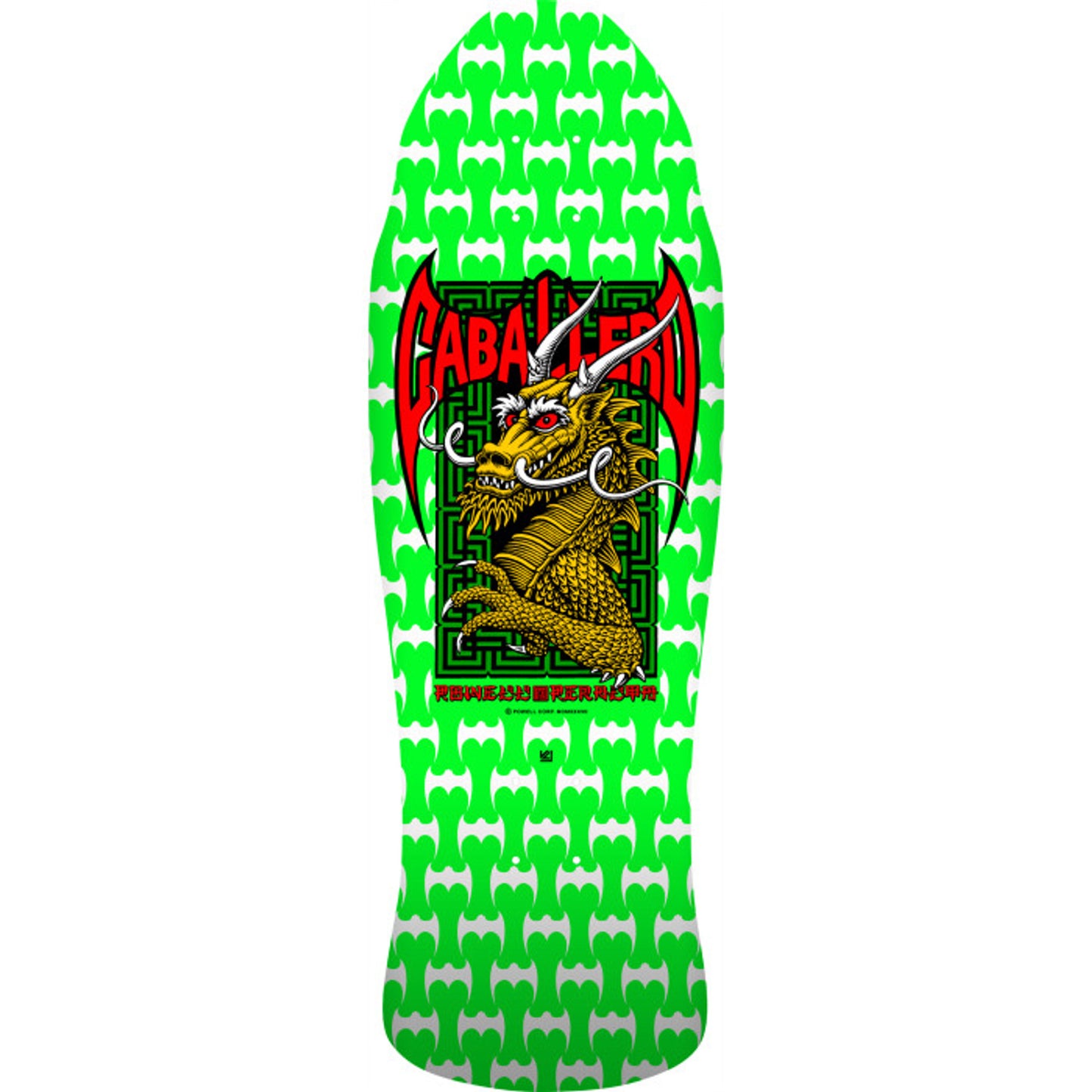 Powell Peralta Cab Street spoon nose deck '22' 9.625in. Green/white
