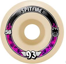 Spitfire wheels F4 soft slides 93a radials 58mm natural