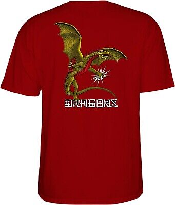 Powell Peralta Dragons Logo tee shirt Garnet size S