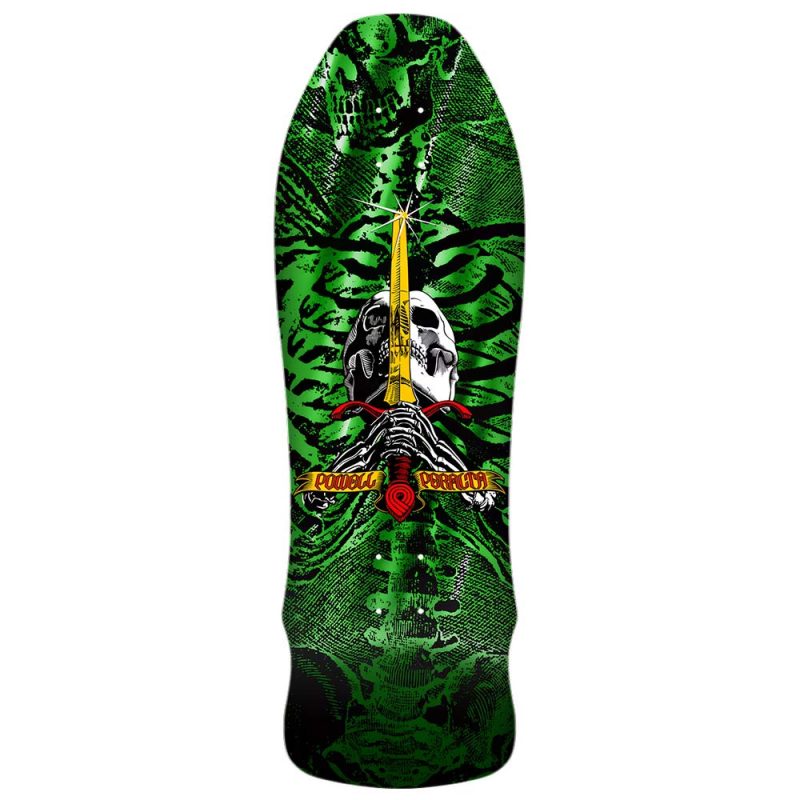 Powell Peralta deck Geegah Skull & Sword 9.75 Green foil