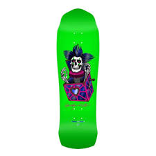 Powell Peralta Hiett Skull deck 9.5in. neon green