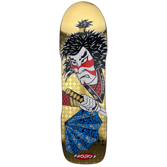 Hosoi skateboards Lonny Hiramoto Samurai 9 X 32.5" Gold dip