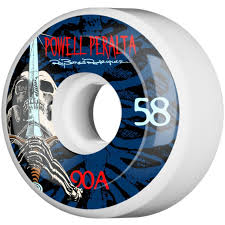 Powell Peralta wheels Rodriguez Skull and Sword 58mm 90A white