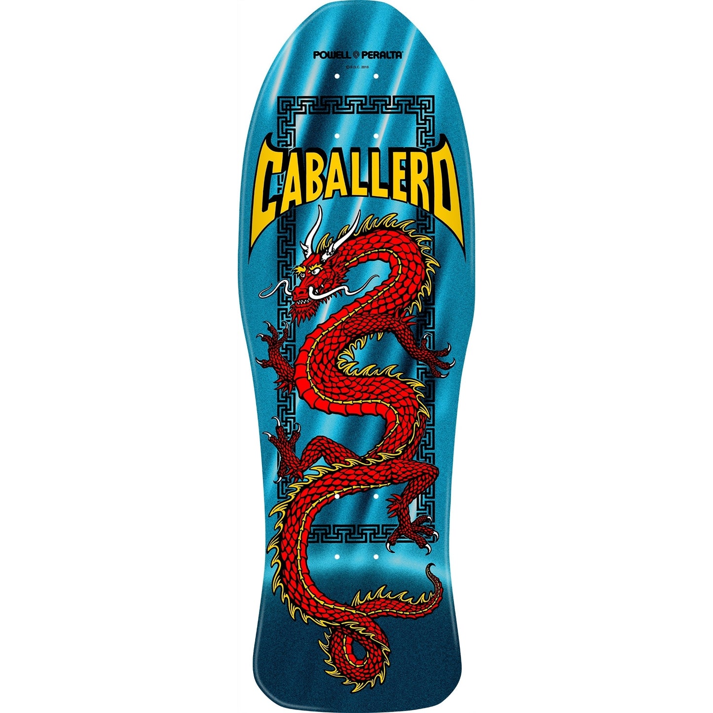 Powell Peralta Cab Chinese Dragon '25' deck Aqua foil 10.0