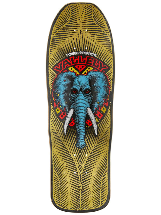 Powell Peralta deck Vallely Elephant '10' gold foil