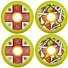 Powell Peralta wheels Crossbones 64X35 97A Yellow 4-pk